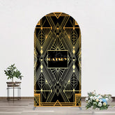 Lofaris Elegant Black Gold Gatsby Birthday Arch Backdrop